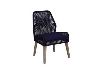 Image for Nakia Woven Rope Dining Chairs Dark Navy (Set of 2)