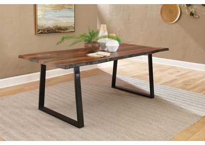 Image for Ditman Live Edge Dining Table Grey Sheesham and Black
