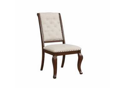Brockway Cove Tufted Dining Chairs Cream and Antique Java (Set of 2),Coaster Furniture
