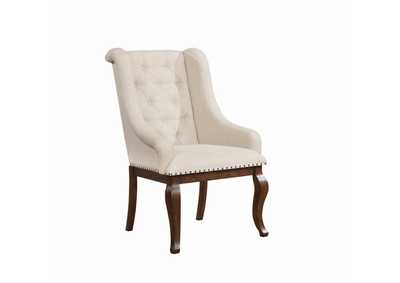 Image for Brockway Cove Tufted Arm Chairs Cream And Antique Java (Set Of 2)