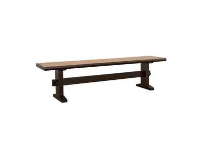 Image for Bexley Trestle Bench Natural Honey And Espresso