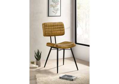 Image for Misty Padded Side Chairs Camel and Black (Set of 2)