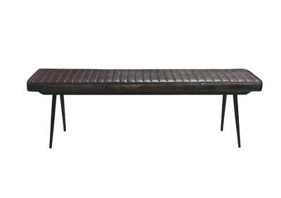 Image for Partridge Cushion Bench Espresso and Black
