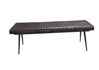 Image for Partridge Cushion Bench Espresso And Black