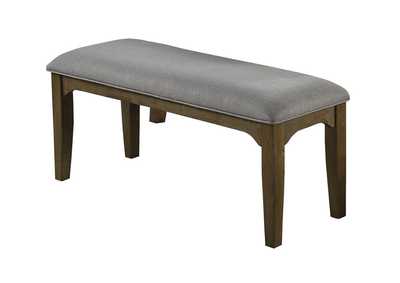 Image for Rayleene Upholstered Bench Grey and Medium Brown