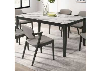 Stevie Rectangular Dining Table with Faux Marble Top