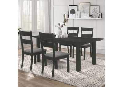 Image for Jakob 5-Piece Rectangular Dining Set Grey And Black