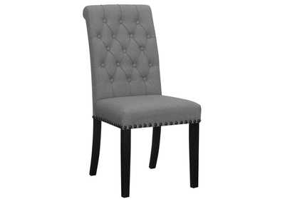Image for Upholstered Tufted Side Chairs With Nailhead Trim (Set Of 2)