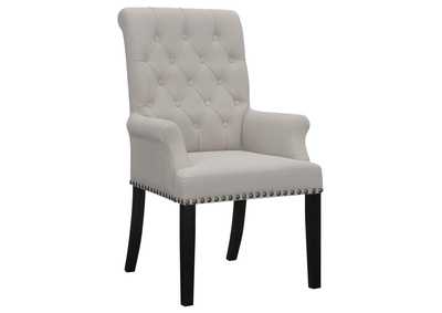 Image for Upholstered Tufted Arm Chair With Nailhead Trim