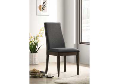 Image for Wes Upholstered Side Chair (Set Of 2) Grey And Dark Walnut
