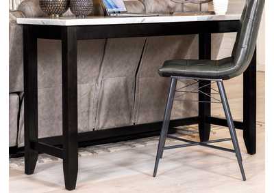 Image for Toby Rectangular Marble Top Counter Height Table Espresso and White