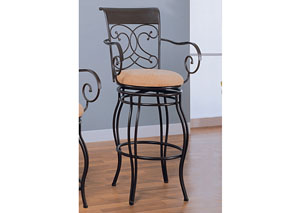 Image for Brown & Black Bar Stool