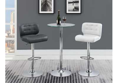 Image for Glass Top Round Bar Table Chrome