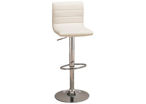 Image for White & Chrome 29in Bar Stool (Set of 2)