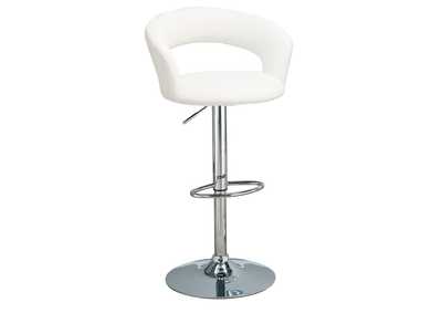 Image for 29" Adjustable Height Bar Stool White and Chrome
