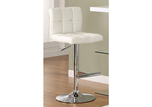 Image for White & Chrome Barstool (Set of 2)