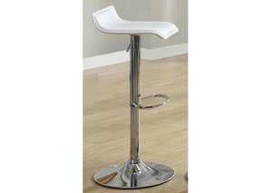 Image for White & Chrome 29in Bar Stool (Set of 2)