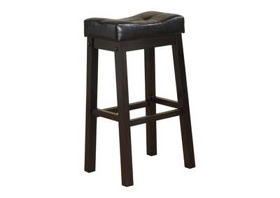 Image for Upholstered Bar Stools Black And Cappuccino [Set of 2]