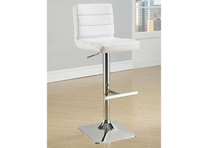 Image for White Adjustable Bar Stool (Set Of Two)