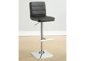 Image for Black Adjustable Bar Stools (Set Of Two)