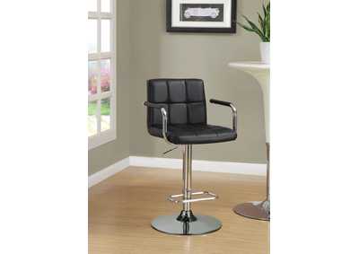 Adjustable Height Bar Stool Black and Chrome,Coaster Furniture