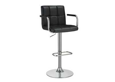 Image for Adjustable Height Bar Stool Black And Chrome