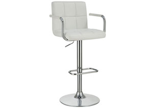 Image for White Adjustable Bar Stool