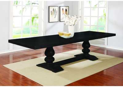 Phelps Traditional Antique Noir Dining Table