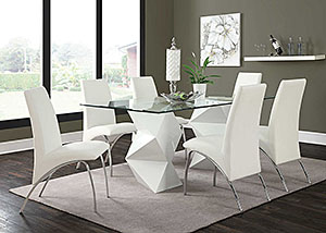 Image for White & White Dining Table