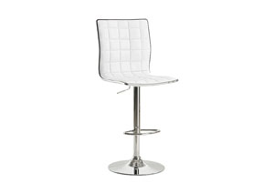 Image for Waffle White Adjustable Bar Stool (Set of 2)