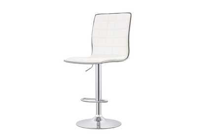 Ashbury Upholstered Adjustable Bar Stools White and Chrome (Set of 2),Coaster Furniture