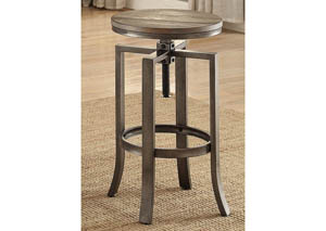 Image for Medium Walnut Adjustable Barstool