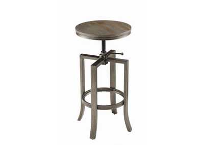 Image for Adjustable Height Swivel Bar Stools Brushed Nutmeg and Slate Grey (Set of 2)
