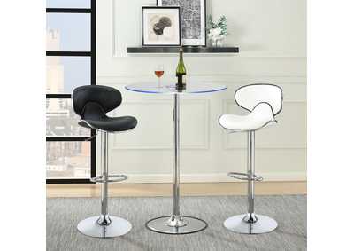 Image for Gallery Contemporary Chrome LED Bar Table