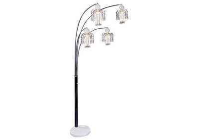 Image for Maisel Floor Lamp with 4 Staggered Shades Black
