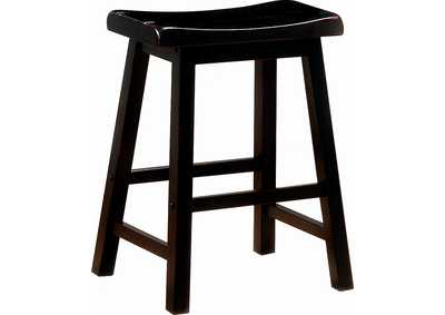 Image for Wooden Counter Height Stools Black (Set of 2)