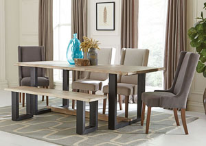 Image for Weathered Grey/Black Dining Table