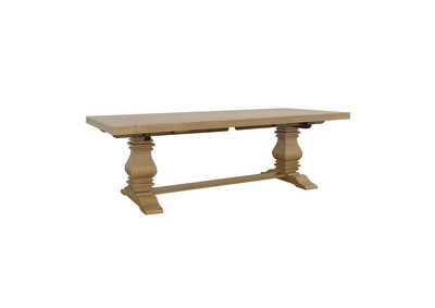 Image for Florence Double Pedestal Dining Table Rustic Smoke