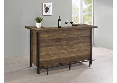 Image for Bellemore Rectangular Storage Bar Unit Rustic Oak
