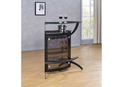 Image for Dallas 3-Bottle Wine Rack Bar Unit Smoked and Black