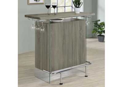 Image for Acosta Rectangular Bar Unit With Footrest And Glass Side Panels
