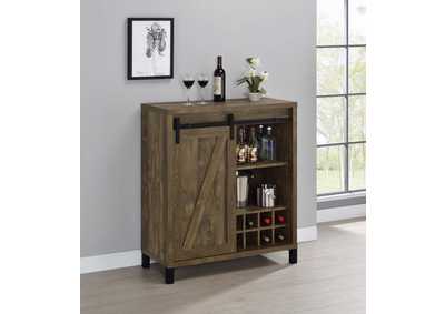 Image for Arlington Bar Cabinet with Sliding Door Rustic Oak