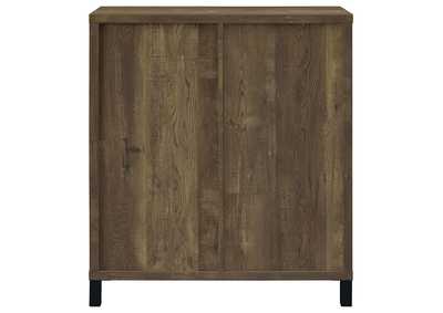 Arlington Bar Cabinet with Sliding Door Rustic Oak,Coaster Furniture