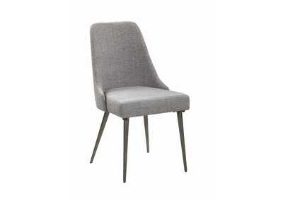 Alan Upholstered Dining Chairs Grey (Set Of 2)