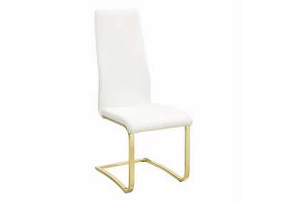 Blair Side Chairs White And Rustic Brass (Set Of 4)
