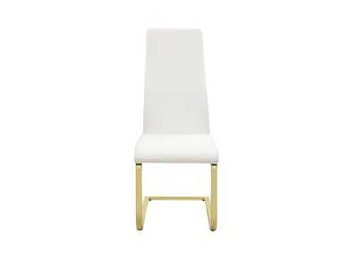Chanel Side Chairs White and Rustic Brass (Set of 4),Coaster Furniture