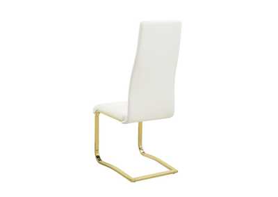 Blair Side Chairs White And Rustic Brass (Set Of 4),Coaster Furniture