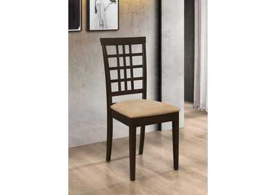 Kelso Lattice Back Dining Chairs Cappuccino (Set of 2),Coaster Furniture