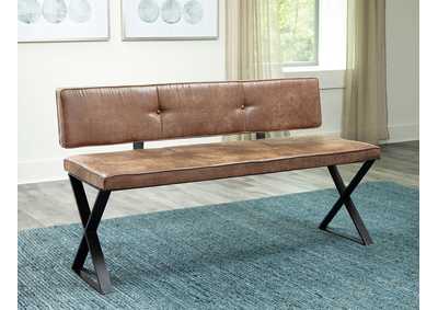 Abbott Upholstered Dining Bench Antique Brown and Matte Black,Coaster Furniture