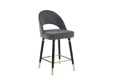 Image for Reyes Arched Back Upholstered Counter Height Stools Grey (Set Of 2)